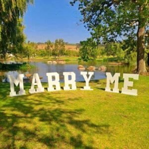 Proposal Marry Me Flat Letters
